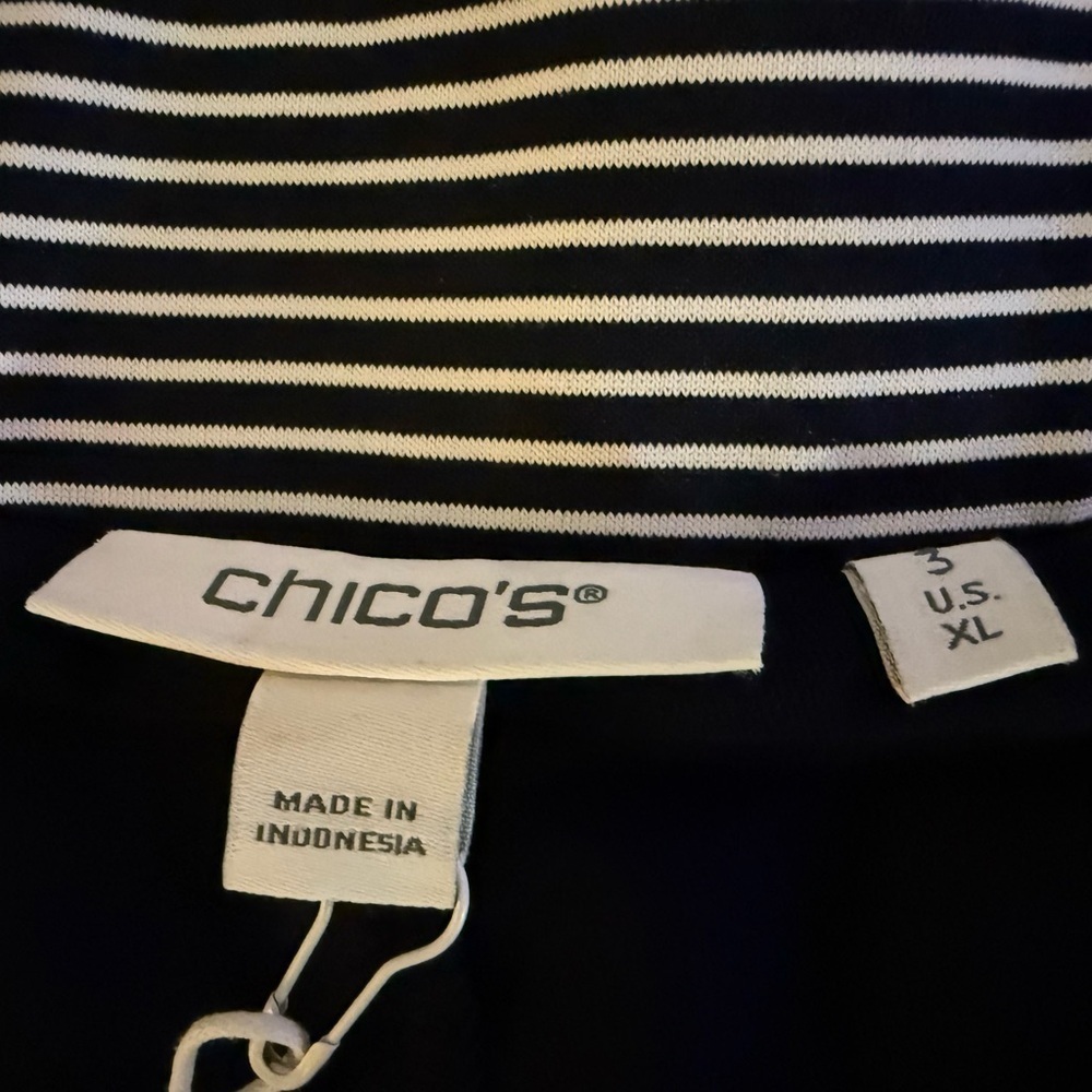 CHICO’S STRIPPED SKORT 3XL NAVY WHITE PULL-ON SKIRT SHORTS PLUS SIZE NWT - Picture 10 of 11